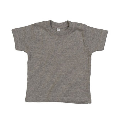 Heather Grey - Front - Babybugz Baby Melange T-Shirt