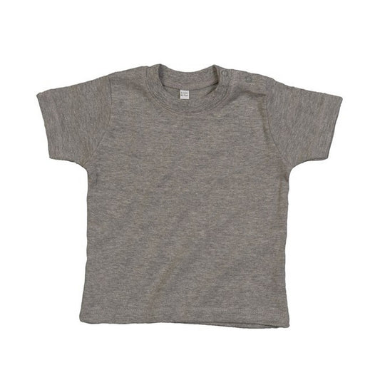 Heather Grey - Front - Babybugz Baby Melange T-Shirt