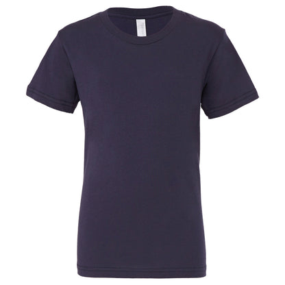 Navy - Front - Bella + Canvas Childrens-Kids Jersey Short-Sleeved T-Shirt