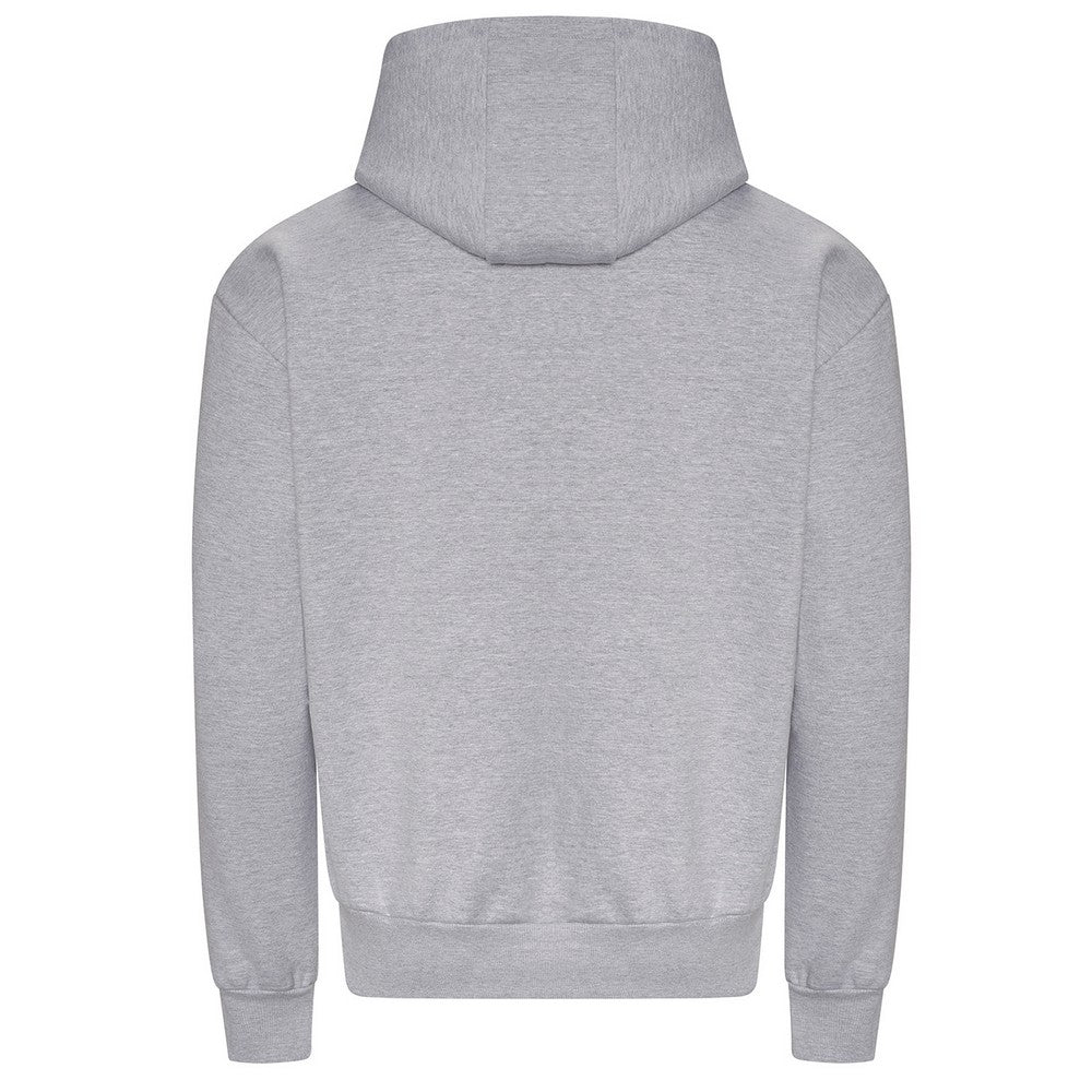 Grey - Back - Awdis Unisex Adult Signature Heather Heavyweight Hoodie