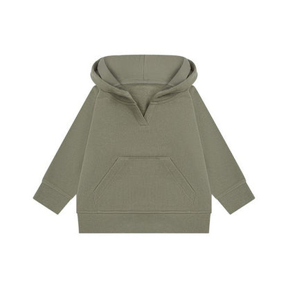 Khaki - Front - Larkwood Childrens-Kids Sustainable Hoodie