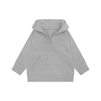 Heather Grey - Front - Larkwood Childrens-Kids Sustainable Hoodie