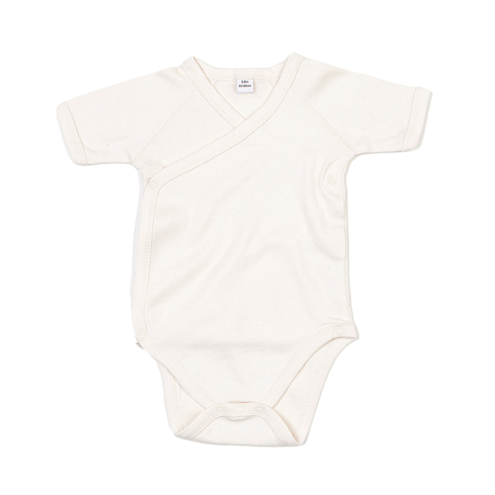 Organic Natural - Front - Babybugz Baby Organic Kimono Bodysuit