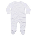 White - Front - Babybugz Baby Envelope Organic Sleepsuit