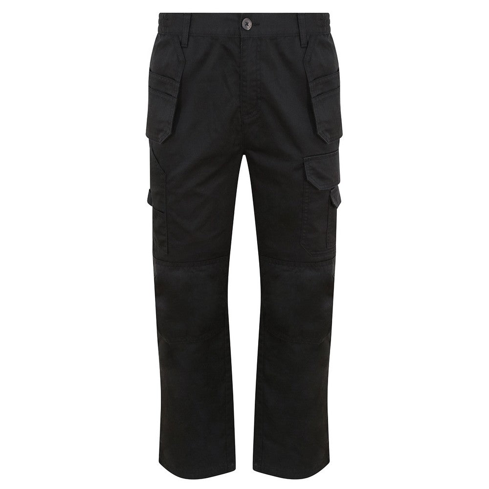 Black - Front - PRORTX Mens Tradesman Cargo Trousers