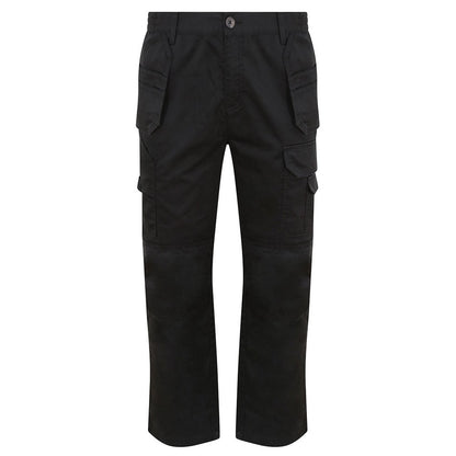 Black - Front - PRORTX Mens Tradesman Cargo Trousers