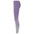 Purple-Light Grey Marl - Side - Tombo Womens-Ladies Fade Seamless Leggings