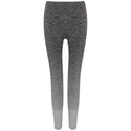 Dark Grey-Light Grey Marl - Back - Tombo Womens-Ladies Fade Seamless Leggings