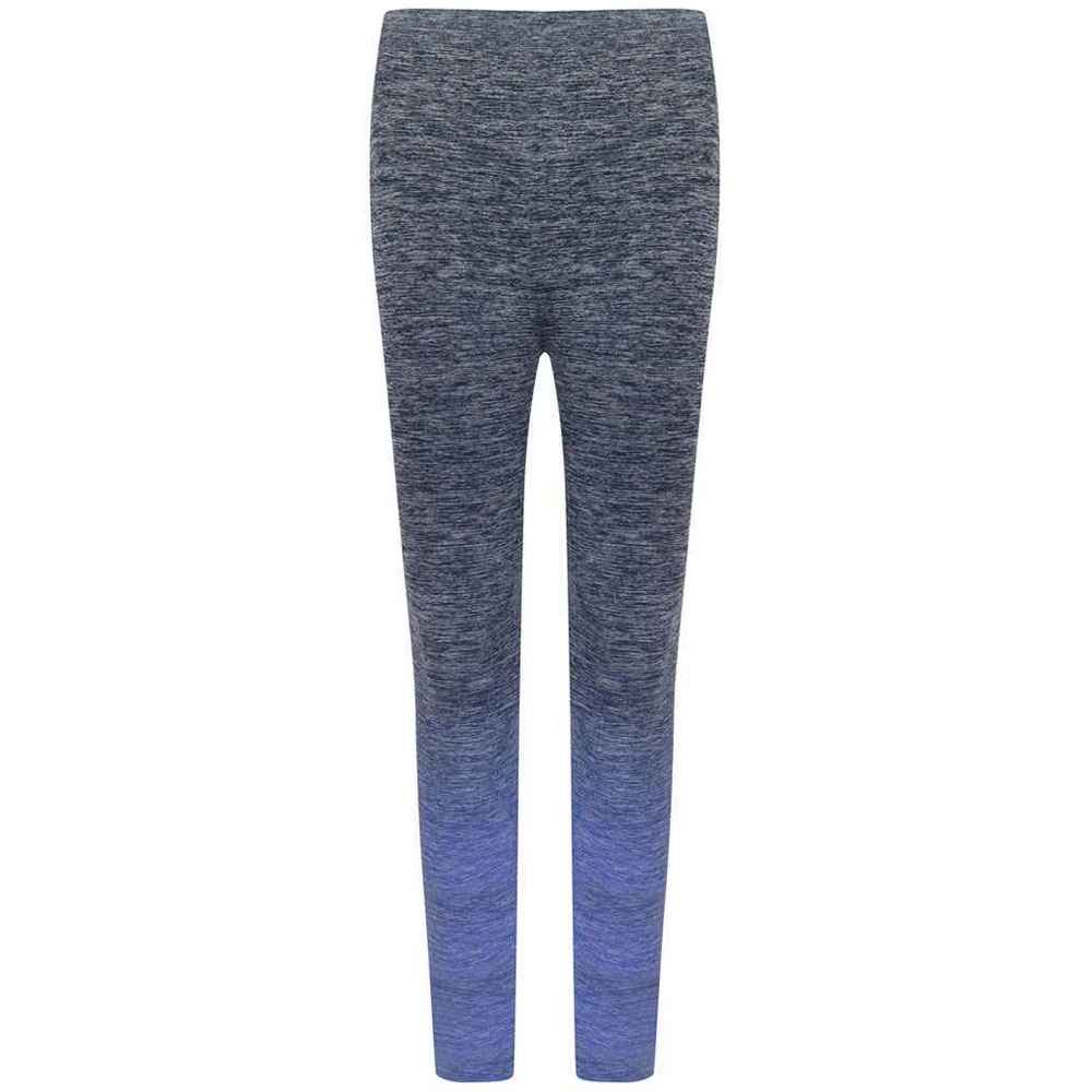 Navy-Blue Marl - Front - Tombo Womens-Ladies Fade Seamless Leggings