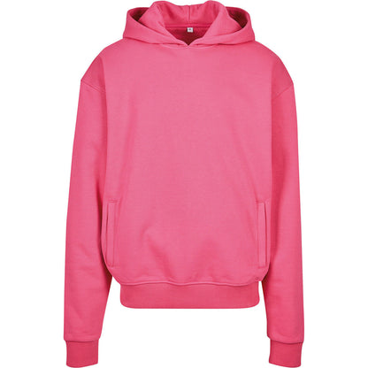 Hibiscus Pink - Front - Build Your Brand Mens Oversized Hoodie