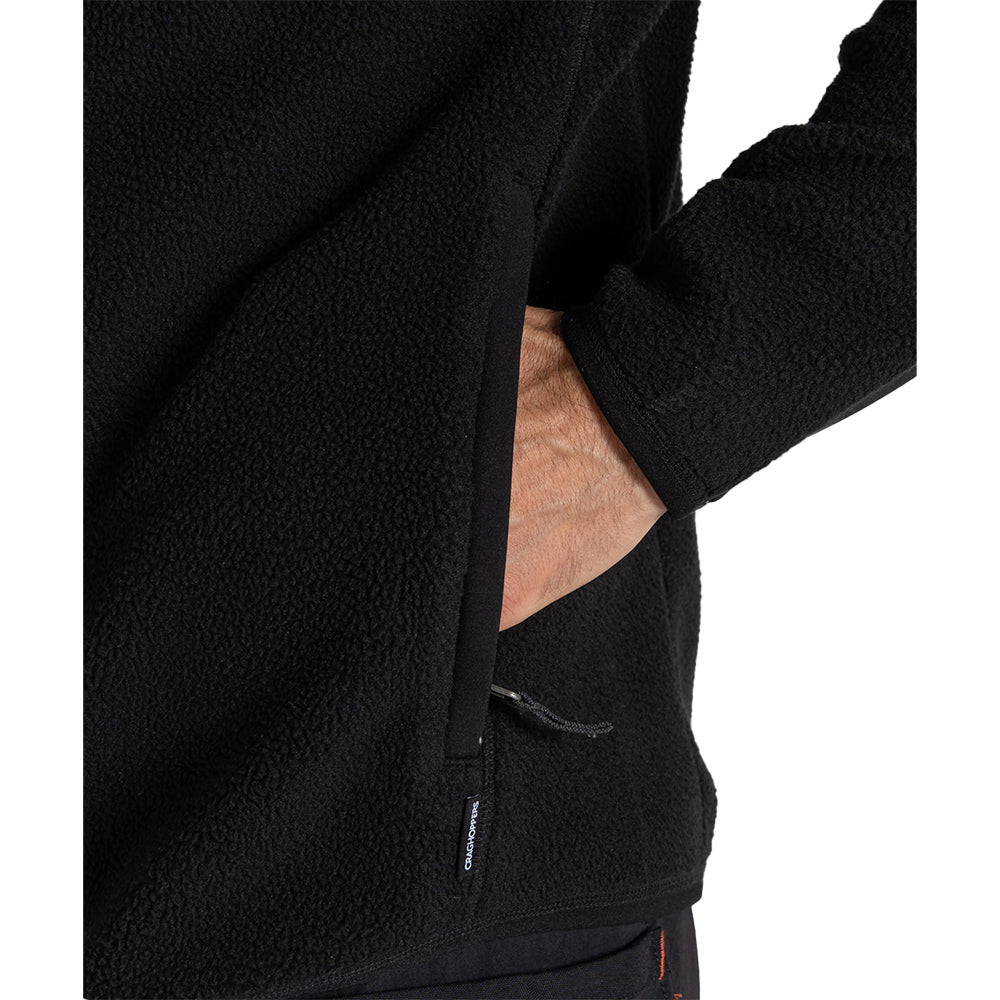 Black - Side - Craghoppers Mens Morley Fleece Work Jacket