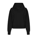 Deep Black - Front - Awdis Womens-Ladies Recycled Polyester Relaxed Fit Hoodie