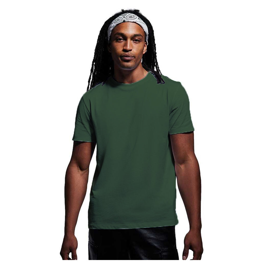 Forest Green - Back - Anthem Unisex Adult Midweight Organic T-Shirt