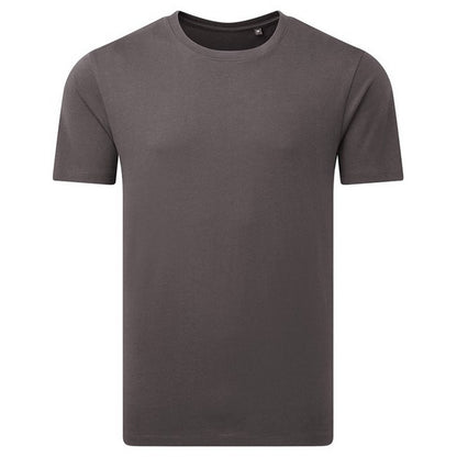 Charcoal - Front - Anthem Unisex Adult Midweight Organic T-Shirt