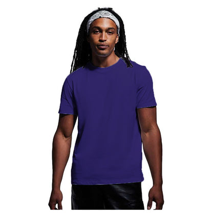 Purple - Back - Anthem Unisex Adult Midweight Organic T-Shirt