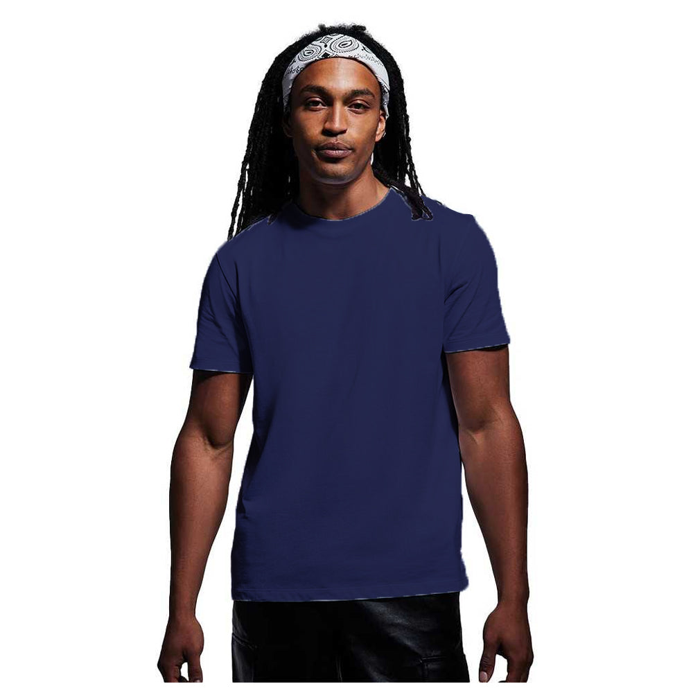 Navy - Back - Anthem Unisex Adult Midweight Organic T-Shirt