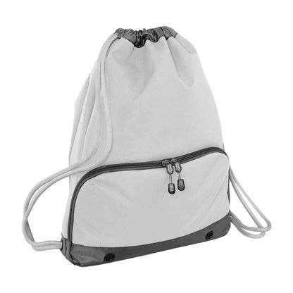 Ice Grey - Front - Bagbase Athleisure Drawstring Bag