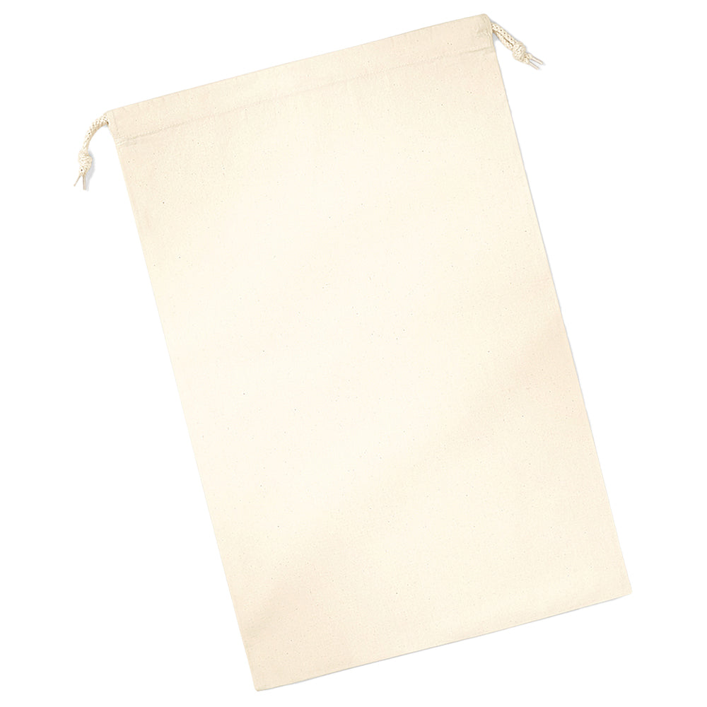 Natural - Front - Westford Mill Organic Cotton Drawstring Bag