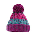 Winter Berries - Front - Beechfield Childrens-Kids Corkscrew Pom Pom Beanie