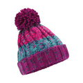 Winter Berries - Back - Beechfield Childrens-Kids Corkscrew Pom Pom Beanie