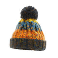 Retro Blue - Front - Beechfield Childrens-Kids Corkscrew Pom Pom Beanie