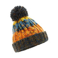 Retro Blue - Back - Beechfield Childrens-Kids Corkscrew Pom Pom Beanie