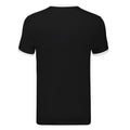 Black-White - Back - Fruit of the Loom Mens Ringer Contrast T-Shirt