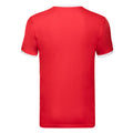 Red-White - Back - Fruit of the Loom Mens Ringer Contrast T-Shirt