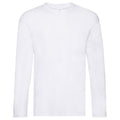 White - Front - Fruit of the Loom Mens Original Long-Sleeved T-Shirt