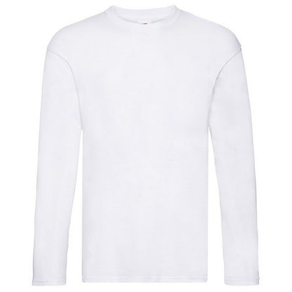 White - Front - Fruit of the Loom Mens Original Long-Sleeved T-Shirt