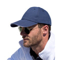 Navy-White - Back - Result Headwear Unisex Adult Memphis Brushed Cotton Low Profile Cap