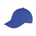 Royal Blue-White - Front - Result Headwear Unisex Adult Memphis Brushed Cotton Low Profile Cap