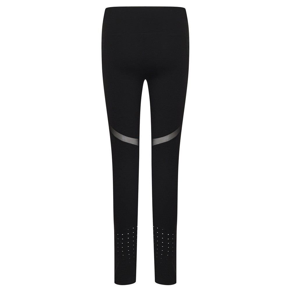 Black - Back - Tombo Womens-Ladies Panelled Leggings