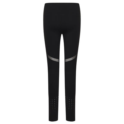 Black - Back - Tombo Womens-Ladies Panelled Leggings