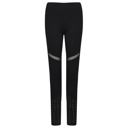 Black - Front - Tombo Womens-Ladies Panelled Leggings