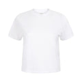 White - Front - SF Womens-Ladies Boxy Crop T-Shirt