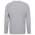 White-Oxford Navy - Back - SF Unisex Adult Striped Long-Sleeved T-Shirt