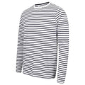 White-Oxford Navy - Lifestyle - SF Unisex Adult Striped Long-Sleeved T-Shirt