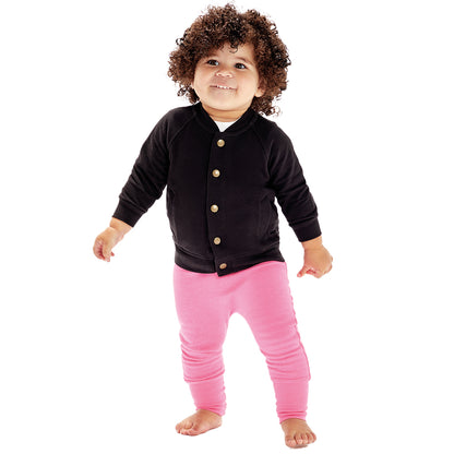 Black - Back - Babybugz Baby Bomber Jacket