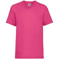 Fuchsia - Front - Fruit of the Loom Childrens-Kids Valueweight T-Shirt