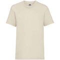 Natural - Front - Fruit of the Loom Childrens-Kids Valueweight T-Shirt
