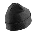 Black - Back - Result Unisex Adult Double Knit Printable Beanie