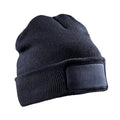 Navy - Front - Result Unisex Adult Double Knit Printable Beanie