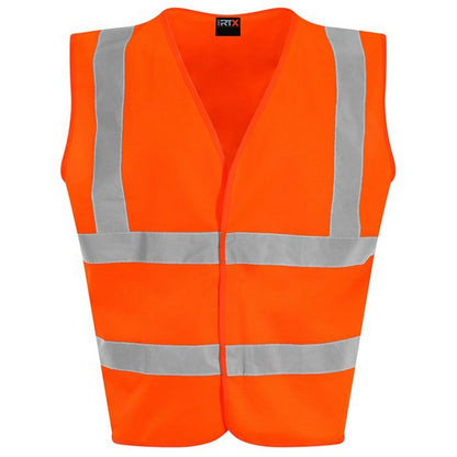 Hi Vis Orange - Front - PRORTX Childrens-Kids Hi-Vis Waistcoat