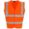 Hi Vis Orange - Front - PRORTX Childrens-Kids Hi-Vis Waistcoat