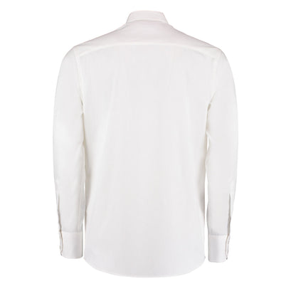 White - Back - Kustom Kit Mens Premium Oxford Tailored Long-Sleeved Shirt