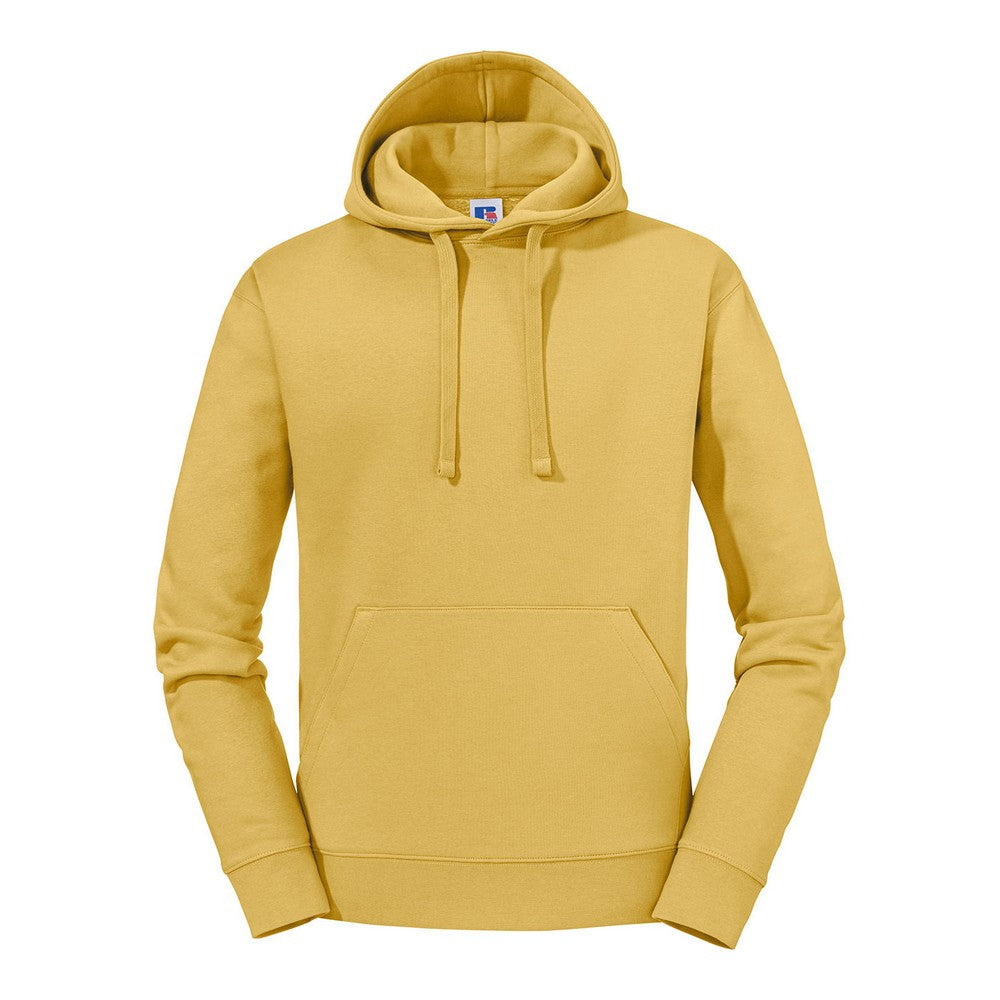 Mustard Yellow - Front - Russell Mens Authentic Hoodie