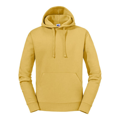 Mustard Yellow - Front - Russell Mens Authentic Hoodie