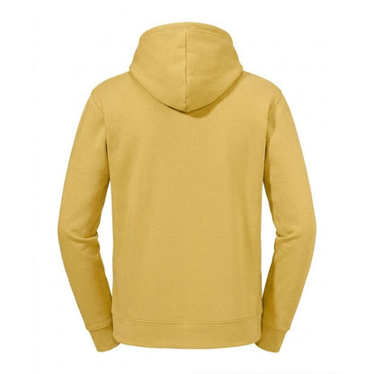 Mustard Yellow - Back - Russell Mens Authentic Hoodie