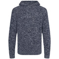 Navy-Heather Grey - Front - Awdis Unisex Adult Iguazu Knitted Hoodie